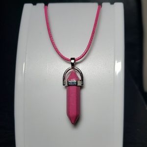 NWOT Pink bullet Pendulum necklace